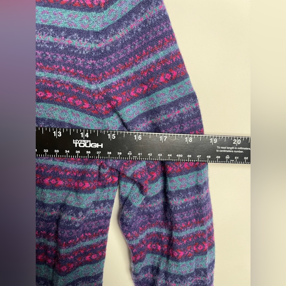 Talbots Lambswool Multicolored Button Up Long Sle… - image 4